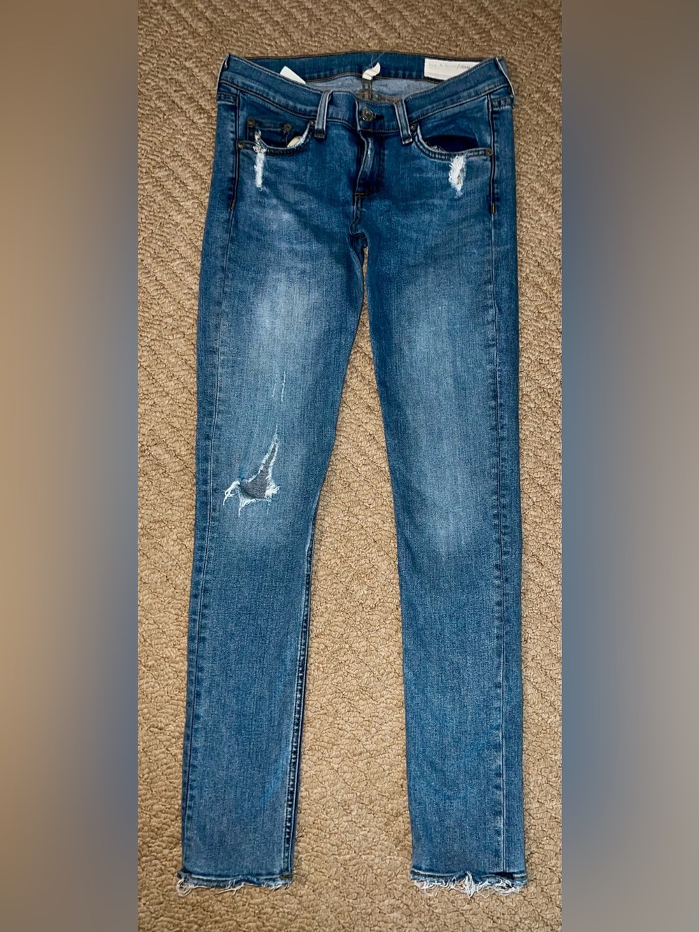 Rag & Bone skinny medium Blue Denim Jeans size 26 - Picture 9 of 11